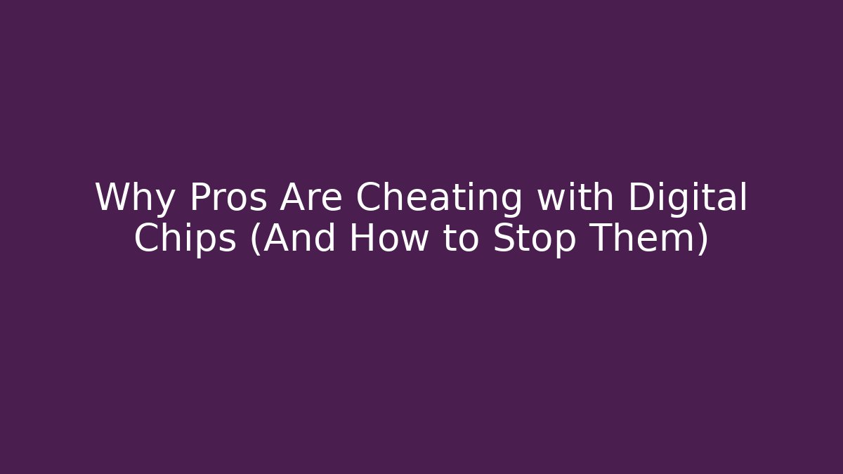 Why Pros Are Cheating with Digital Chips (And How to Stop Them)