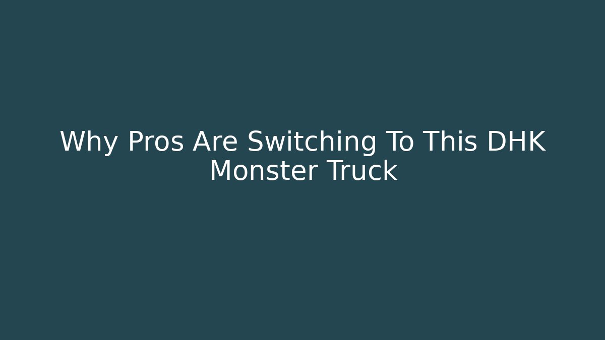 Why Pros Are Switching To This DHK Monster Truck - Critter Realm