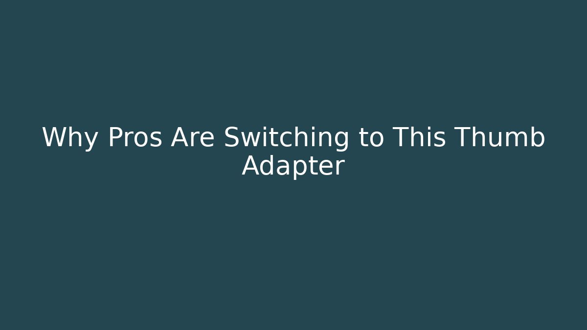 Why Pros Are Switching to This Thumb Adapter - Critter Realm