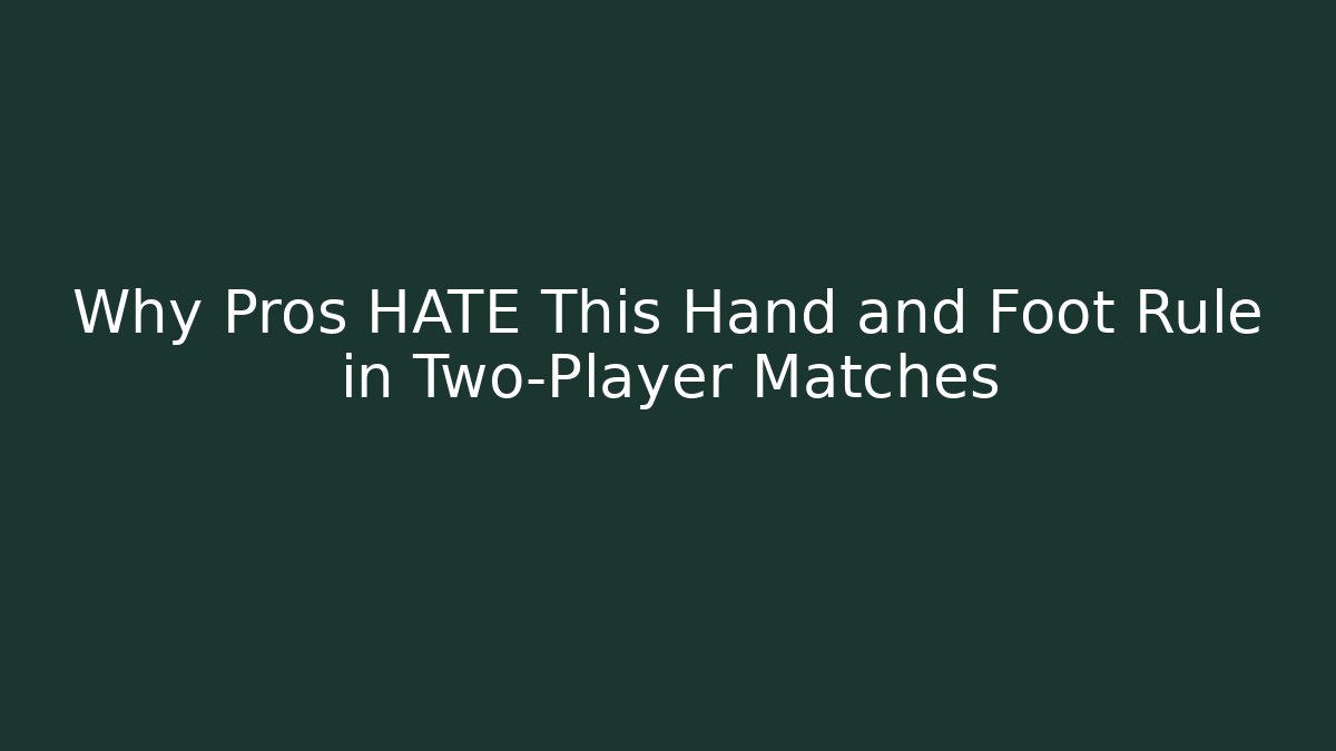 Why Pros HATE This Hand and Foot Rule in Two-Player Matches - Critter Realm