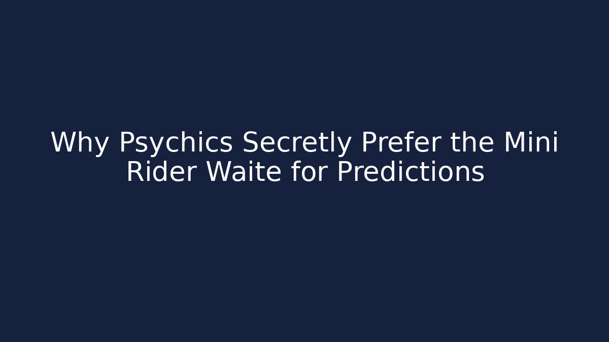 Why Psychics Secretly Prefer the Mini Rider Waite for Predictions