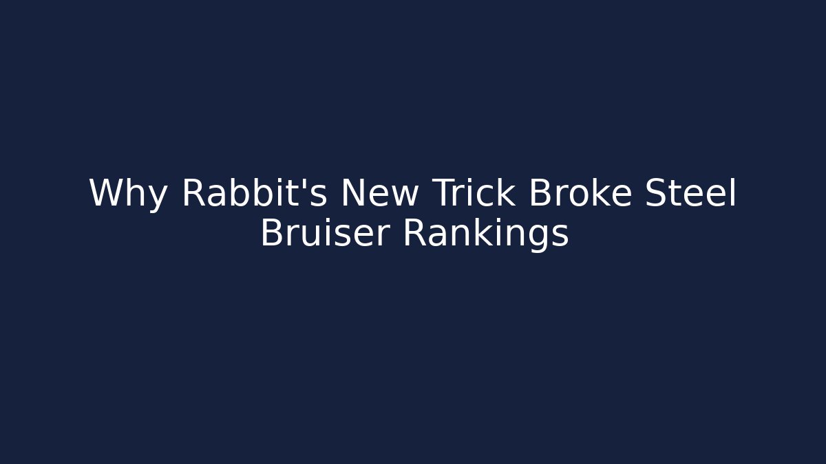 Why Rabbit's New Trick Broke Steel Bruiser Rankings
