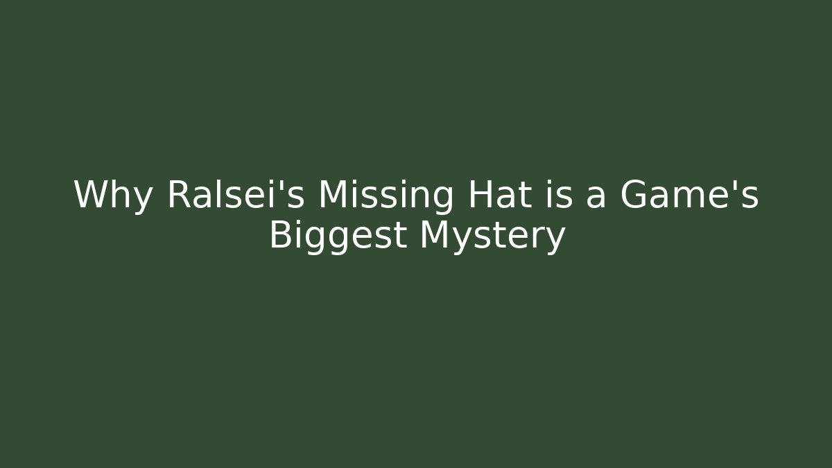Why Ralsei's Missing Hat is a Game's Biggest Mystery
