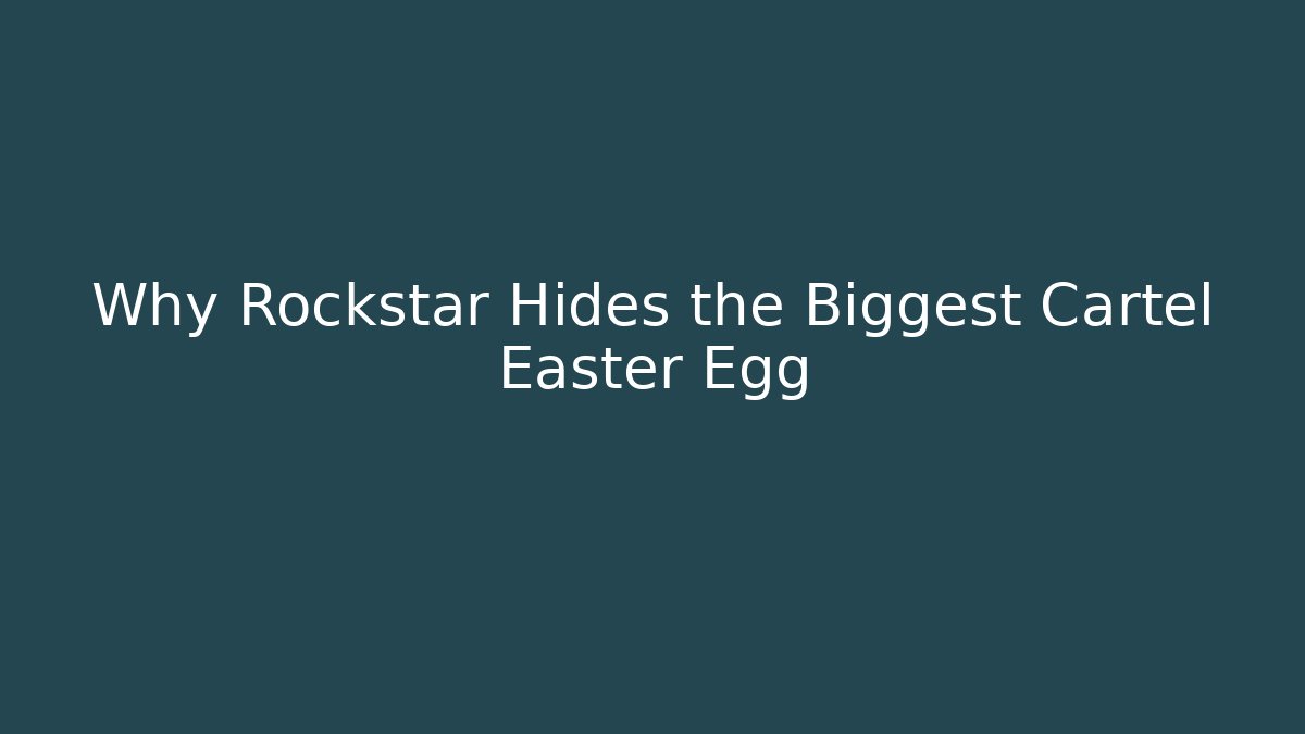 Why Rockstar Hides the Biggest Cartel Easter Egg - Critter Realm