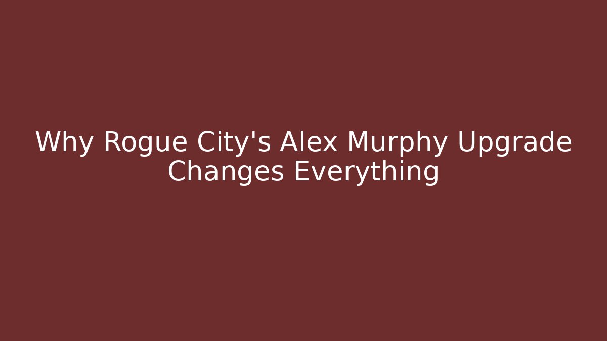 Why Rogue City's Alex Murphy Upgrade Changes Everything - Critter Realm