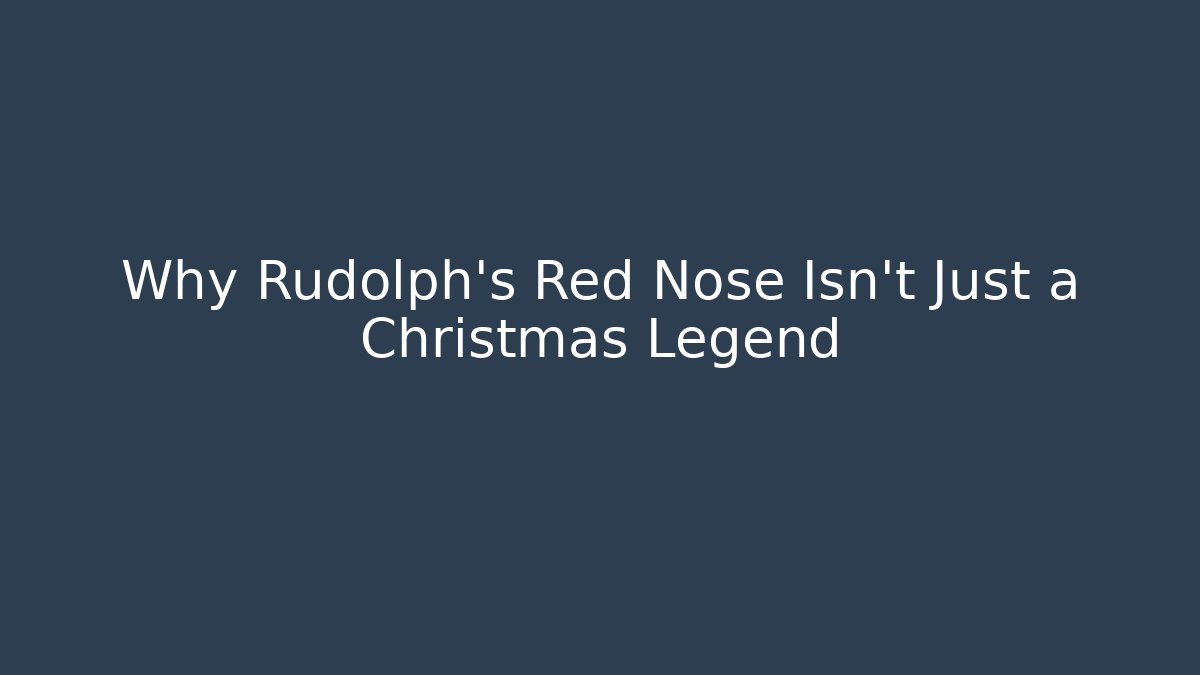 Why Rudolph’s Red Nose Isn’t Just a Christmas Legend