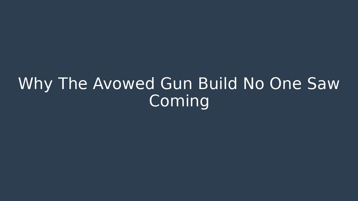 Why The Avowed Gun Build No One Saw Coming