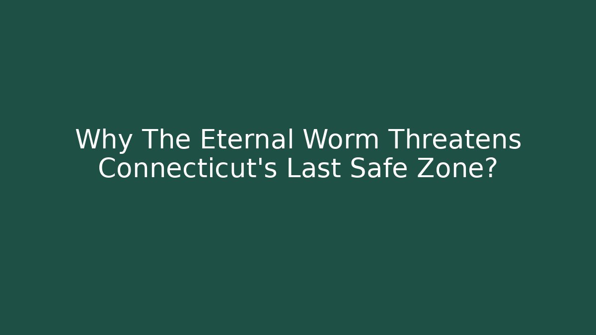 Why The Eternal Worm Threatens Connecticut's Last Safe Zone? - Critter Realm