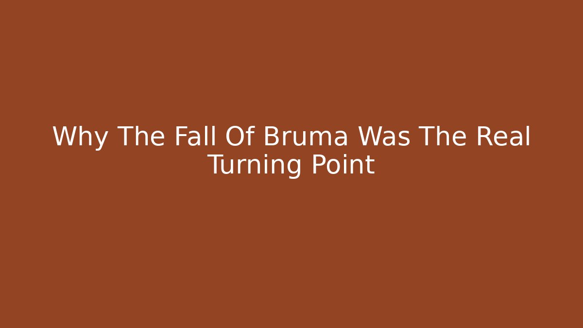 Why The Fall Of Bruma Was The Real Turning Point