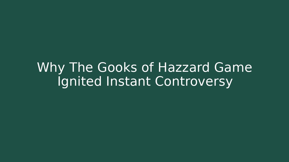 Why The Gooks of Hazzard Game Ignited Instant Controversy
