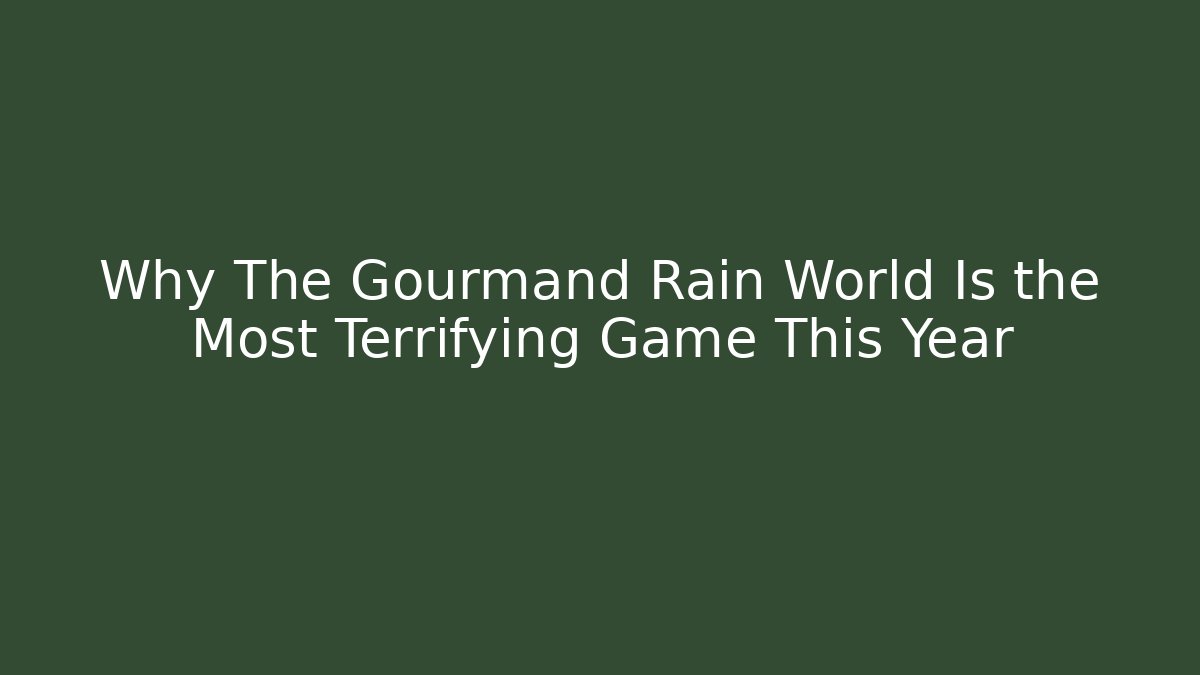 Why The Gourmand Rain World Is the Most Terrifying Game This Year - Critter Realm