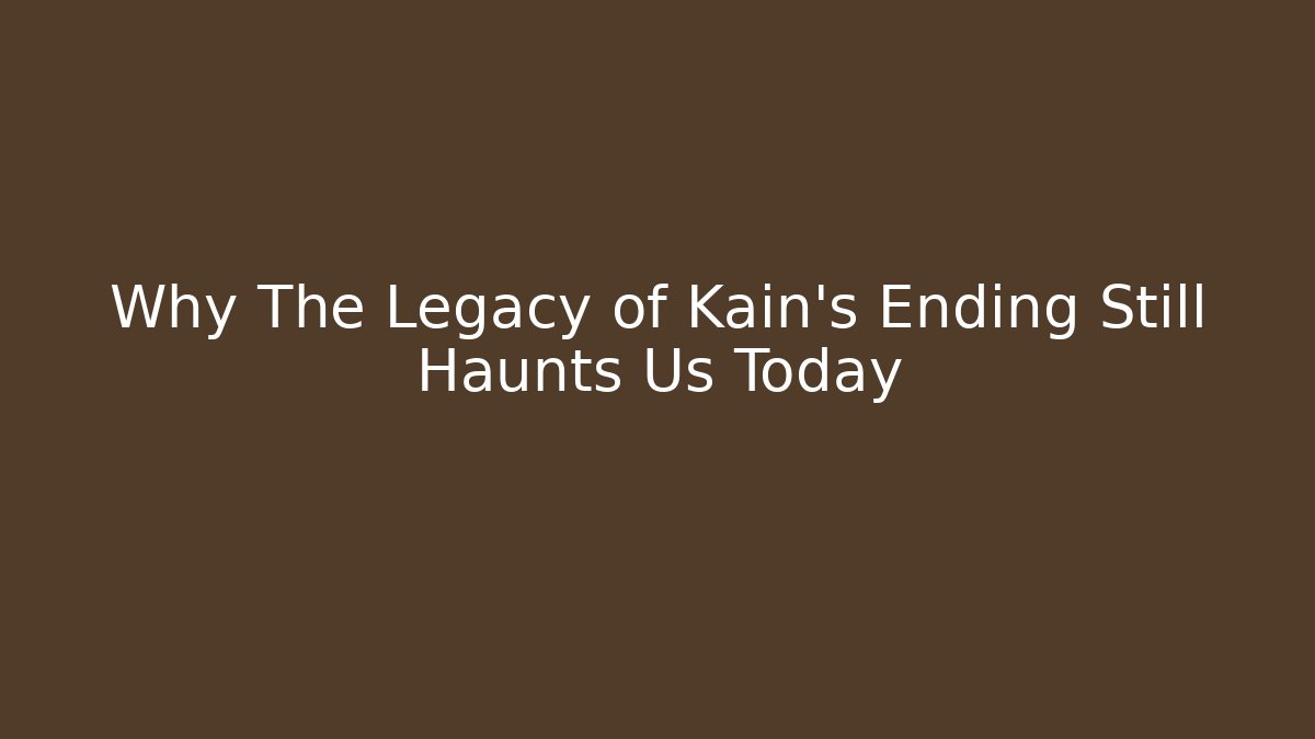 Why The Legacy of Kain's Ending Still Haunts Us Today