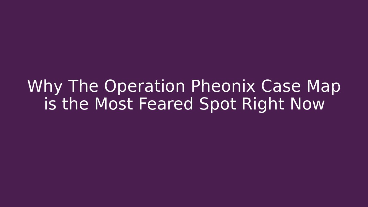 Why The Operation Pheonix Case Map is the Most Feared Spot Right Now
