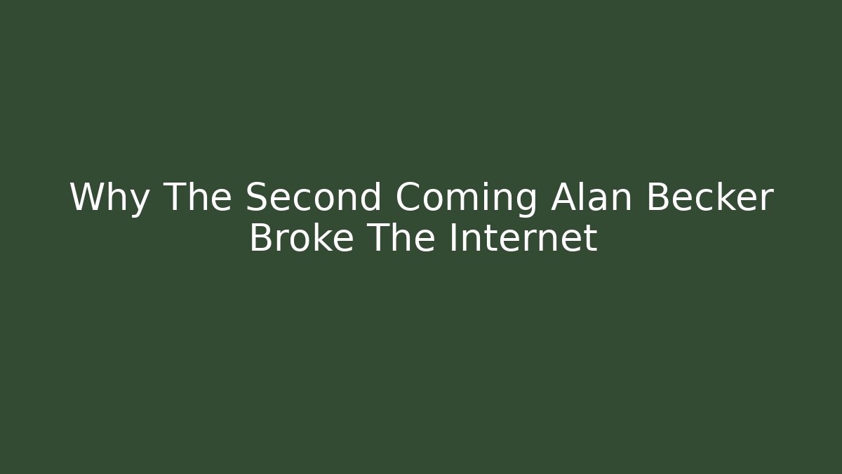 Why The Second Coming Alan Becker Broke The Internet - Critter Realm