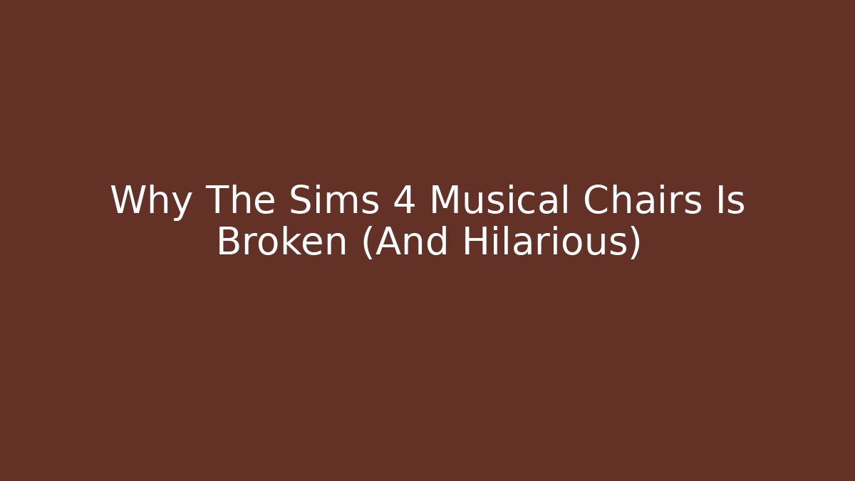 Why The Sims 4 Musical Chairs Is Broken (And Hilarious)
