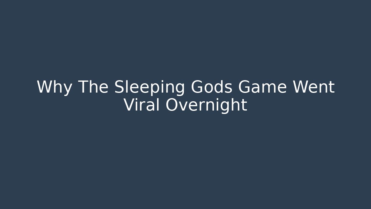 Why The Sleeping Gods Game Went Viral Overnight - Critter Realm