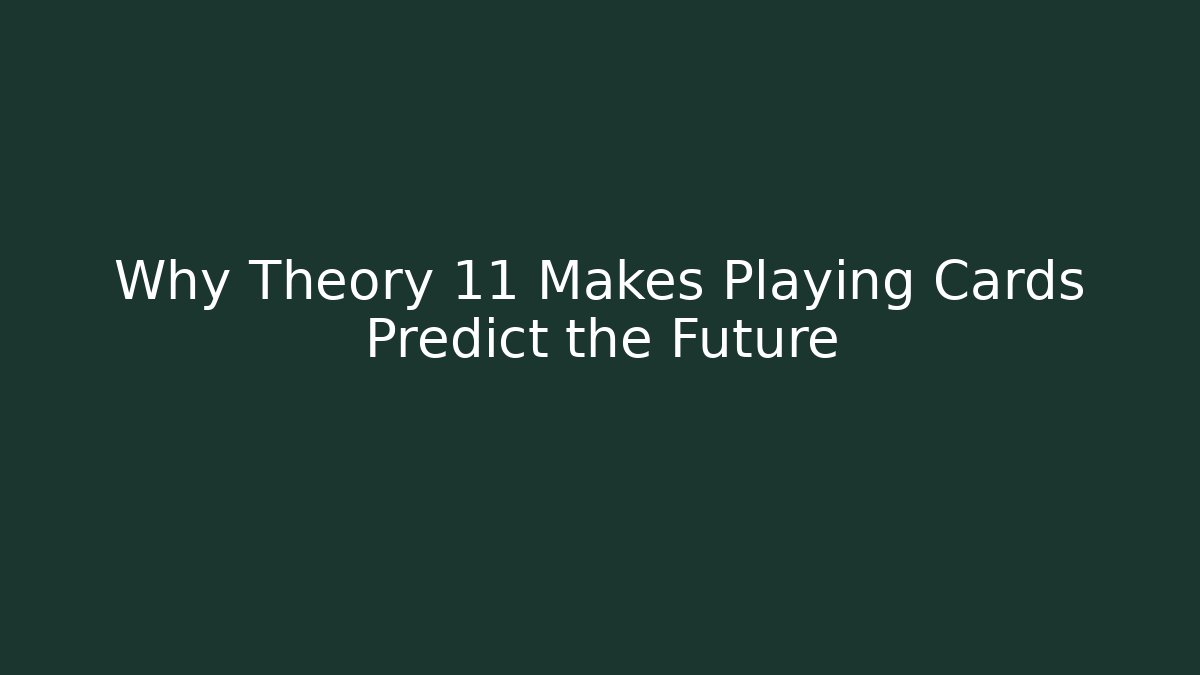 Why Theory 11 Makes Playing Cards Predict the Future