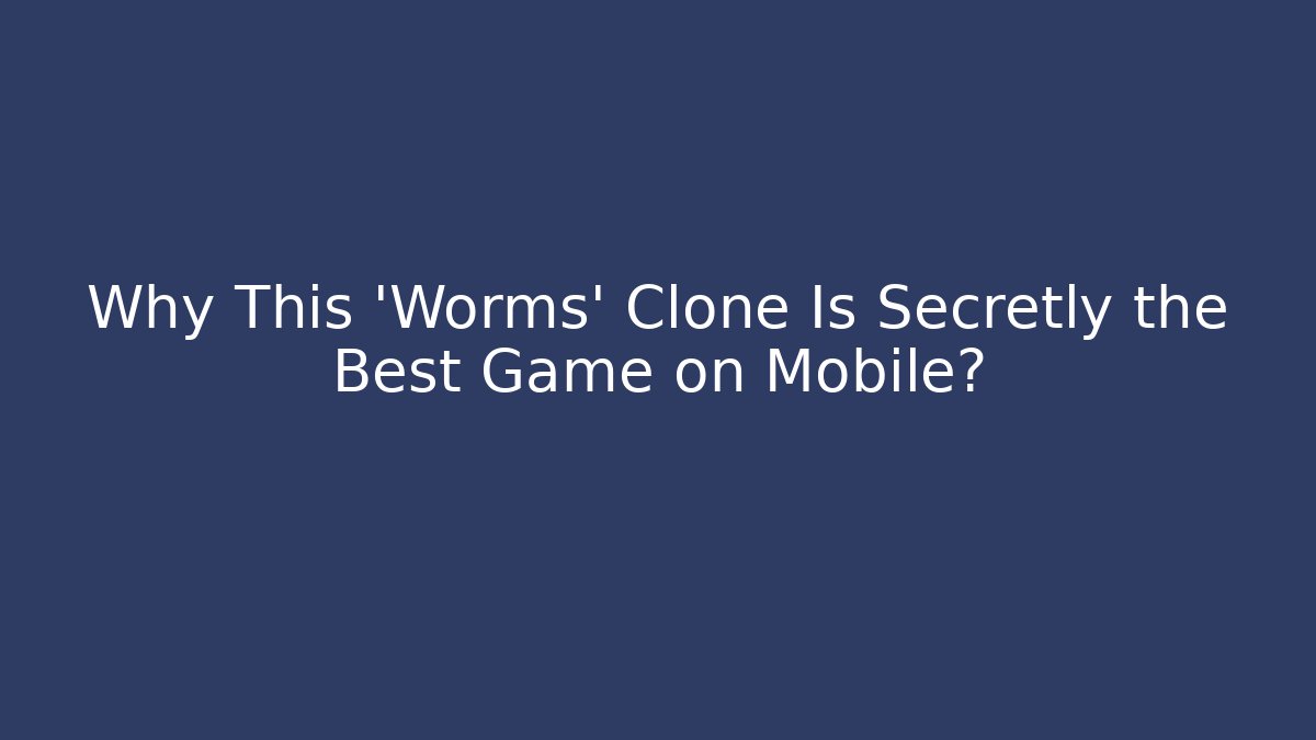 Why This 'Worms' Clone Is Secretly the Best Game on Mobile? - Critter Realm