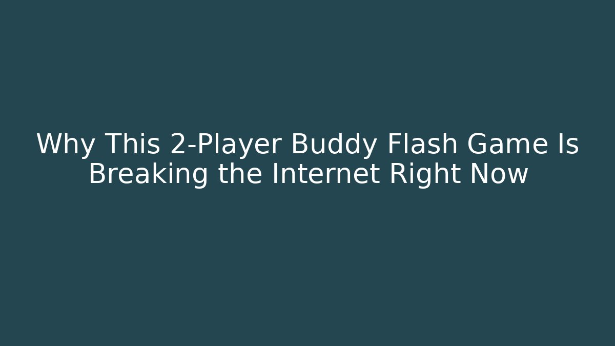 Why This 2-Player Buddy Flash Game Is Breaking the Internet Right Now - Critter Realm