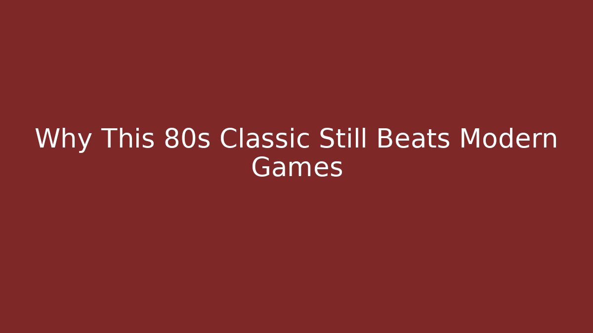 Why This 80s Classic Still Beats Modern Games - Critter Realm