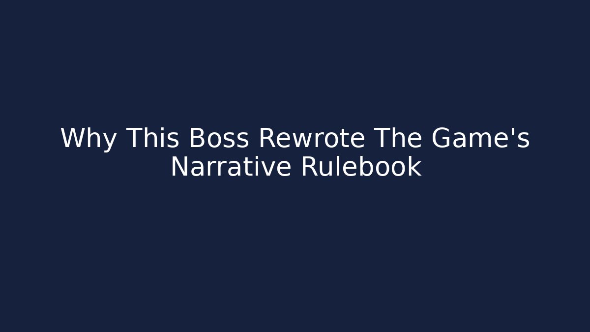 Why This Boss Rewrote The Game’s Narrative Rulebook - Critter Realm