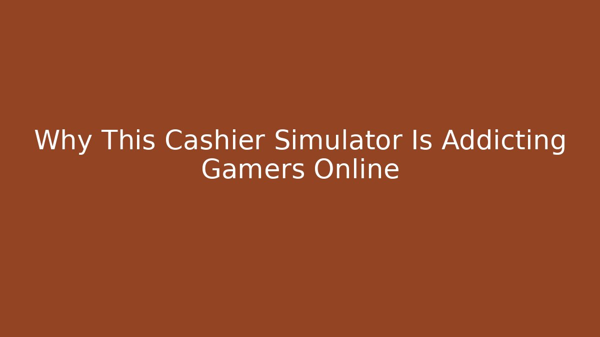 Why This Cashier Simulator Is Addicting Gamers Online