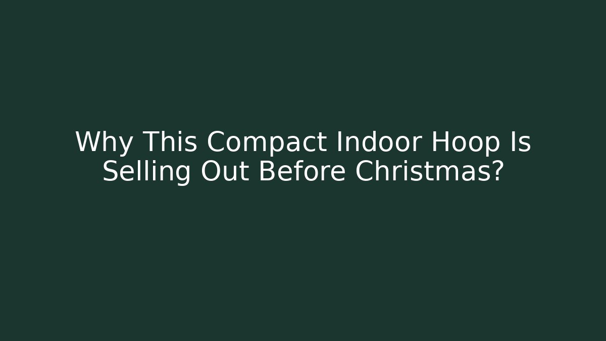 Why This Compact Indoor Hoop Is Selling Out Before Christmas?