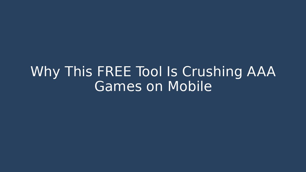 Why This FREE Tool Is Crushing AAA Games on Mobile