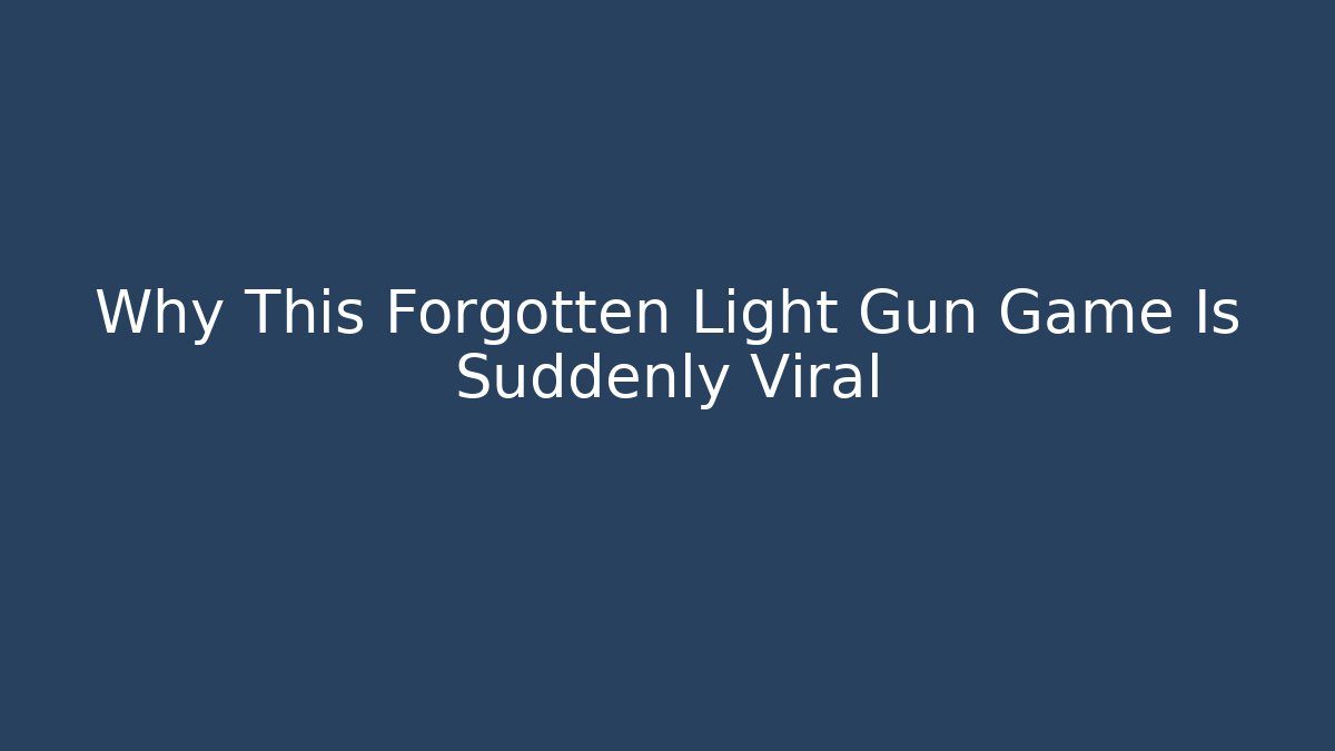 Why This Forgotten Light Gun Game Is Suddenly Viral - Critter Realm