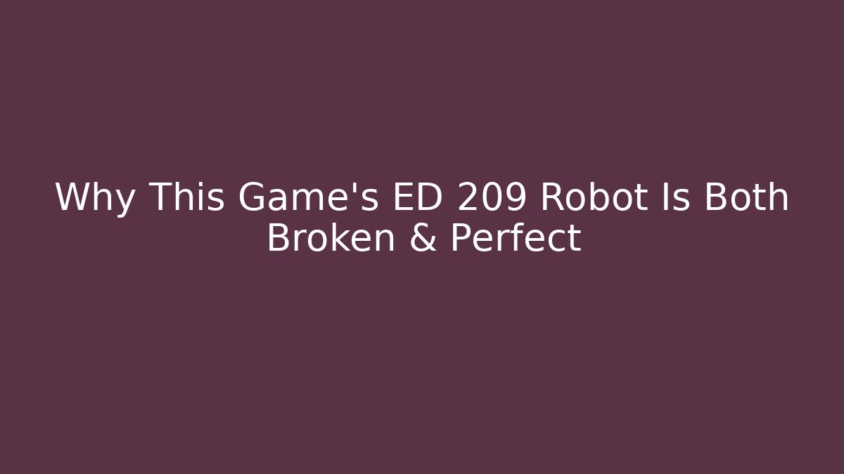 Why This Game's ED 209 Robot Is Both Broken & Perfect