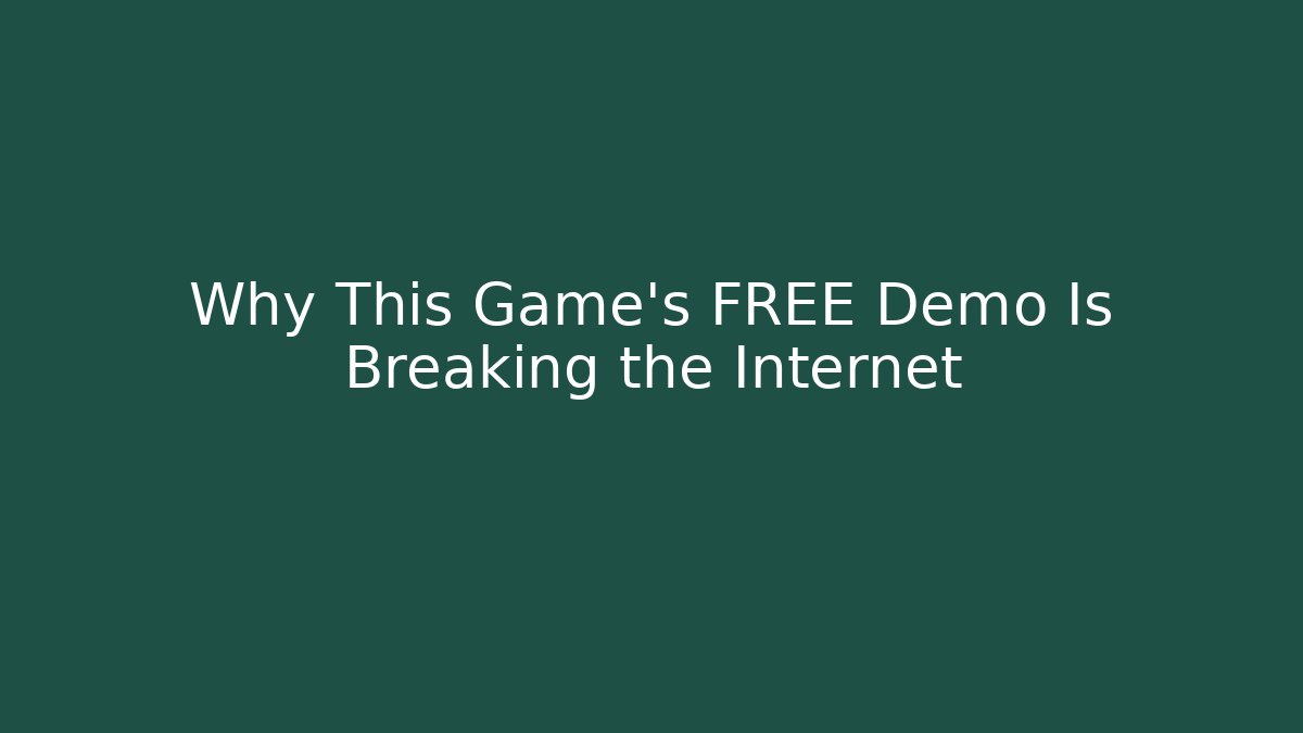Why This Game’s FREE Demo Is Breaking the Internet - Critter Realm