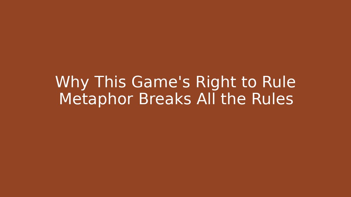 Why This Game’s Right to Rule Metaphor Breaks All the Rules