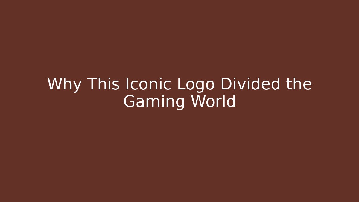 Why This Iconic Logo Divided the Gaming World