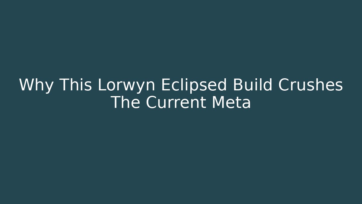 Why This Lorwyn Eclipsed Build Crushes The Current Meta