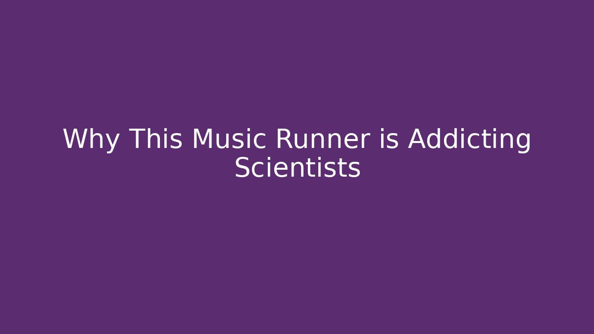 Why This Music Runner is Addicting Scientists - Critter Realm