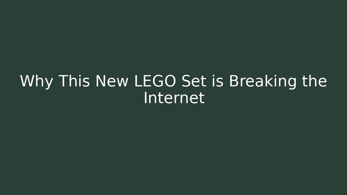 Why This New LEGO Set is Breaking the Internet - Critter Realm