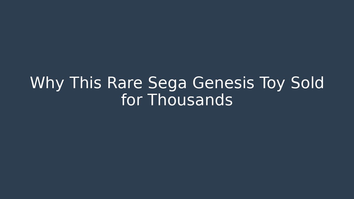Why This Rare Sega Genesis Toy Sold for Thousands