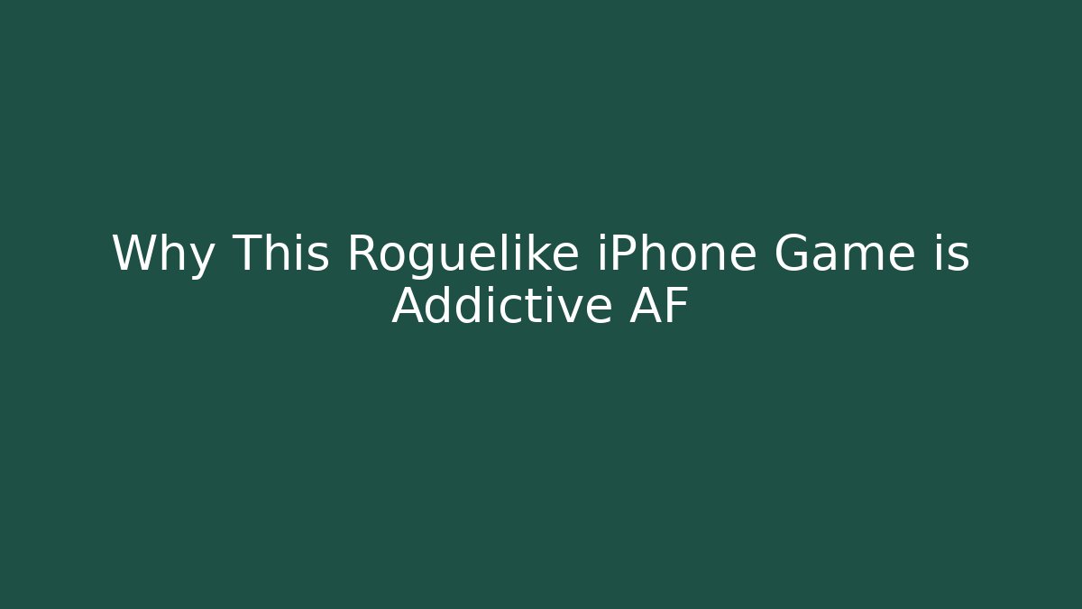 Why This Roguelike iPhone Game is Addictive AF - Critter Realm