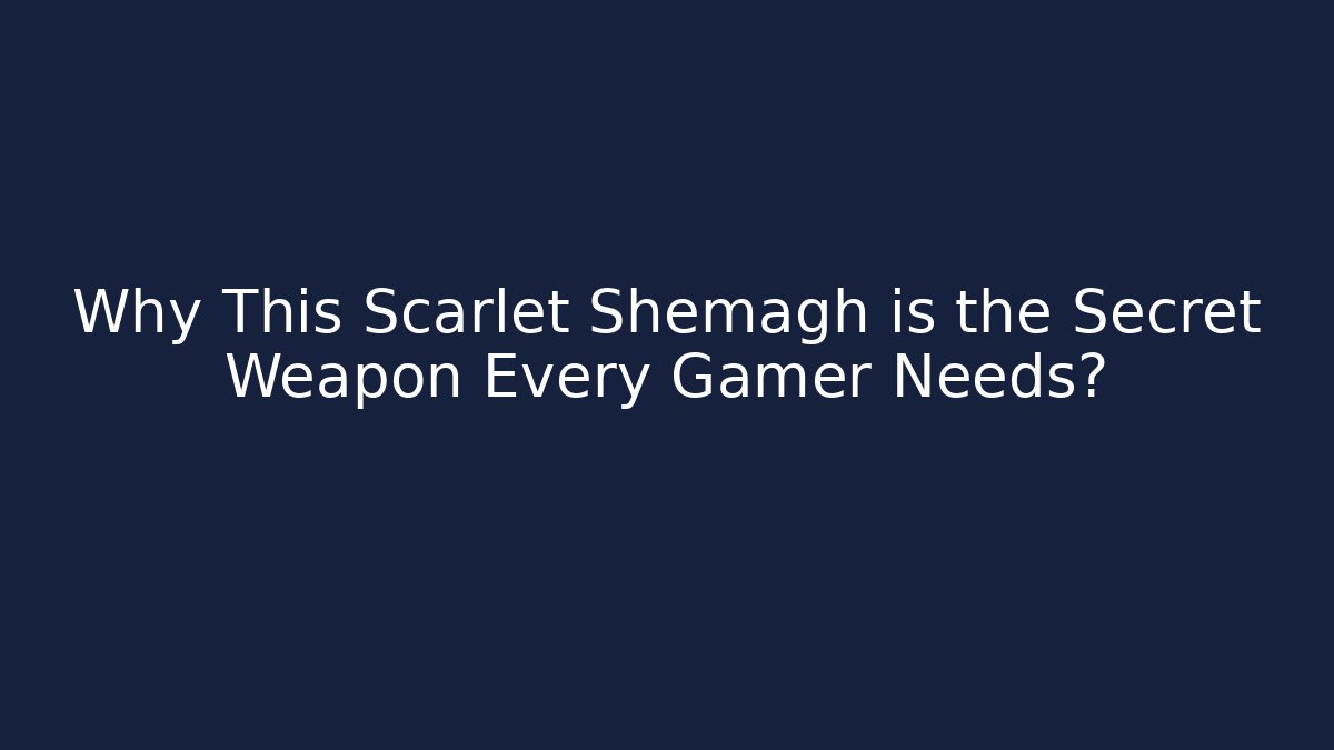 Why This Scarlet Shemagh is the Secret Weapon Every Gamer Needs?