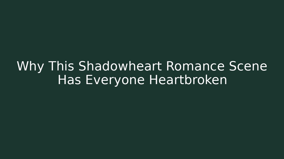 Why This Shadowheart Romance Scene Has Everyone Heartbroken