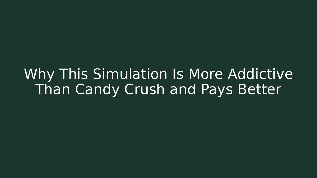 Why This Simulation Is More Addictive Than Candy Crush and Pays Better