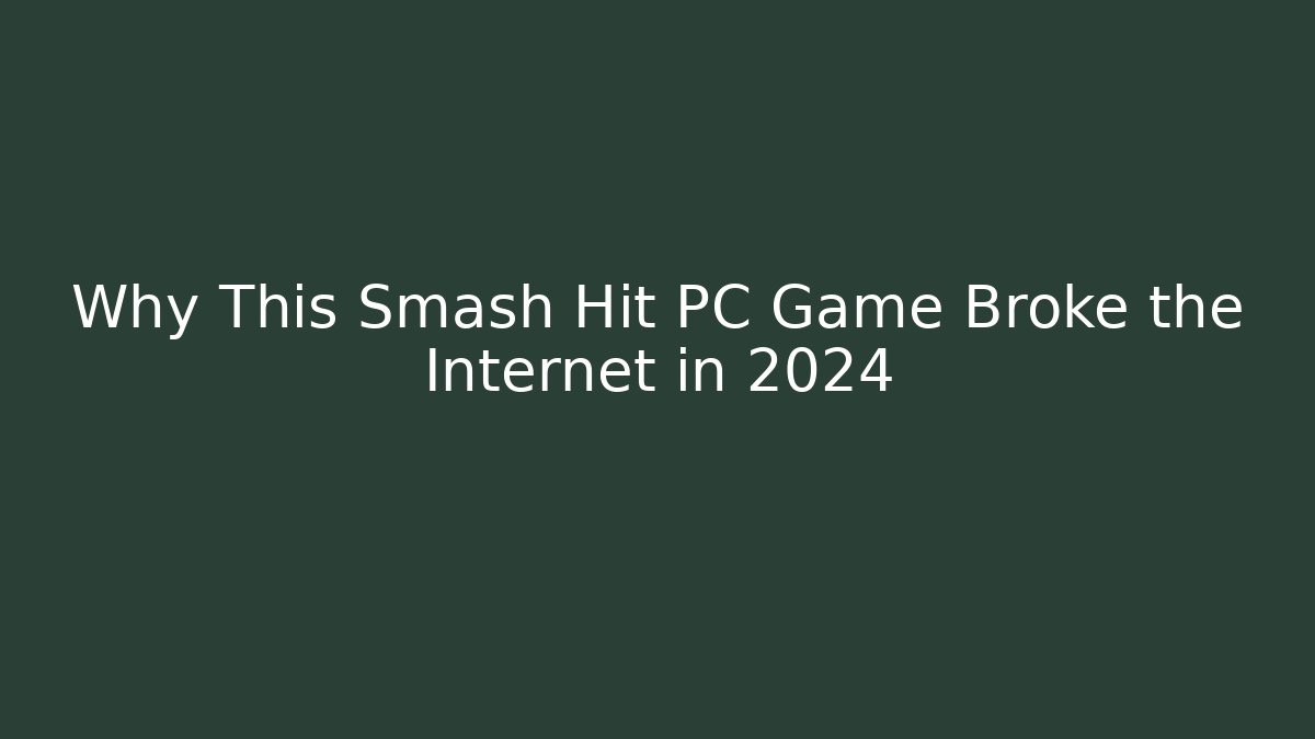Why This Smash Hit PC Game Broke the Internet in 2024 - Critter Realm