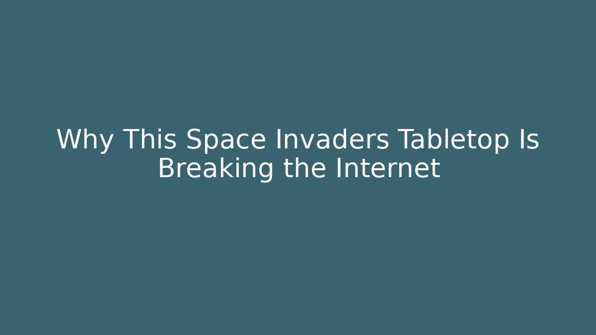 Why This Space Invaders Tabletop Is Breaking the Internet
