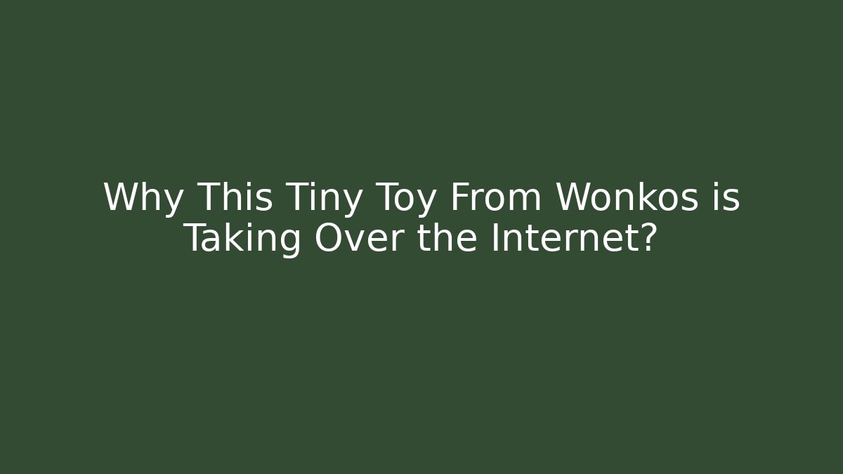 Why This Tiny Toy From Wonkos is Taking Over the Internet?