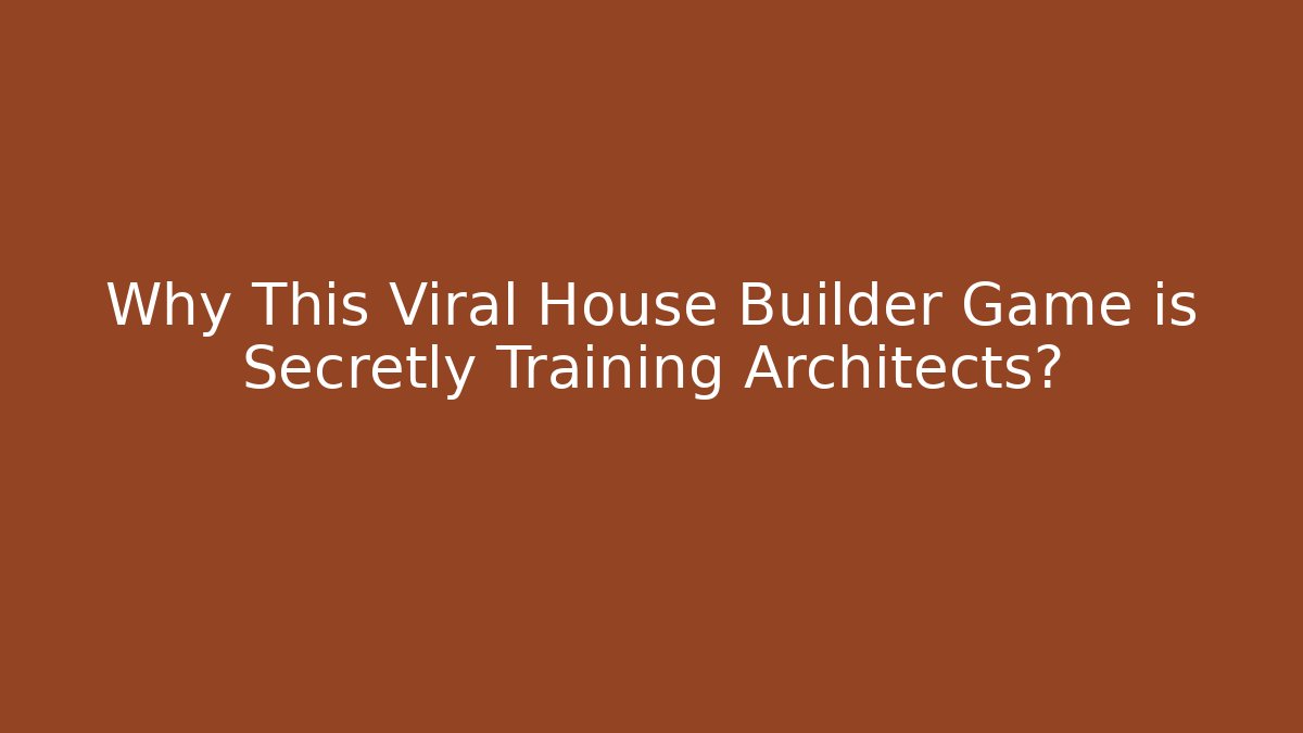 Why This Viral House Builder Game is Secretly Training Architects? - Critter Realm