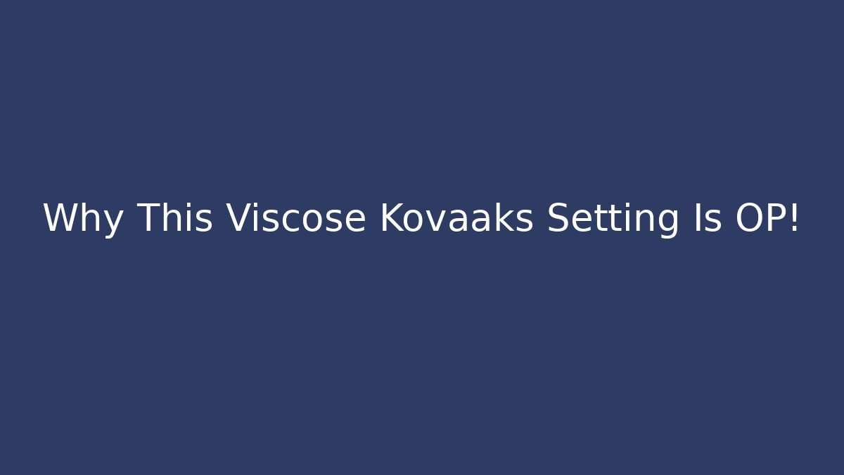 Why This Viscose Kovaaks Setting Is OP! - Critter Realm