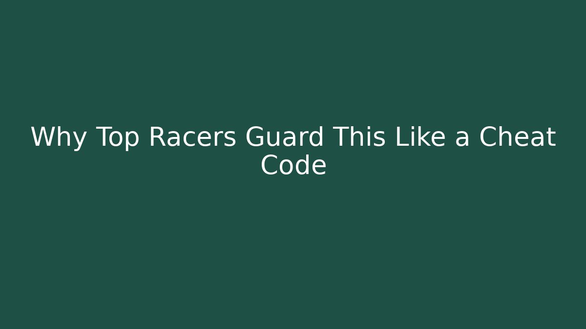 Why Top Racers Guard This Like a Cheat Code - Critter Realm