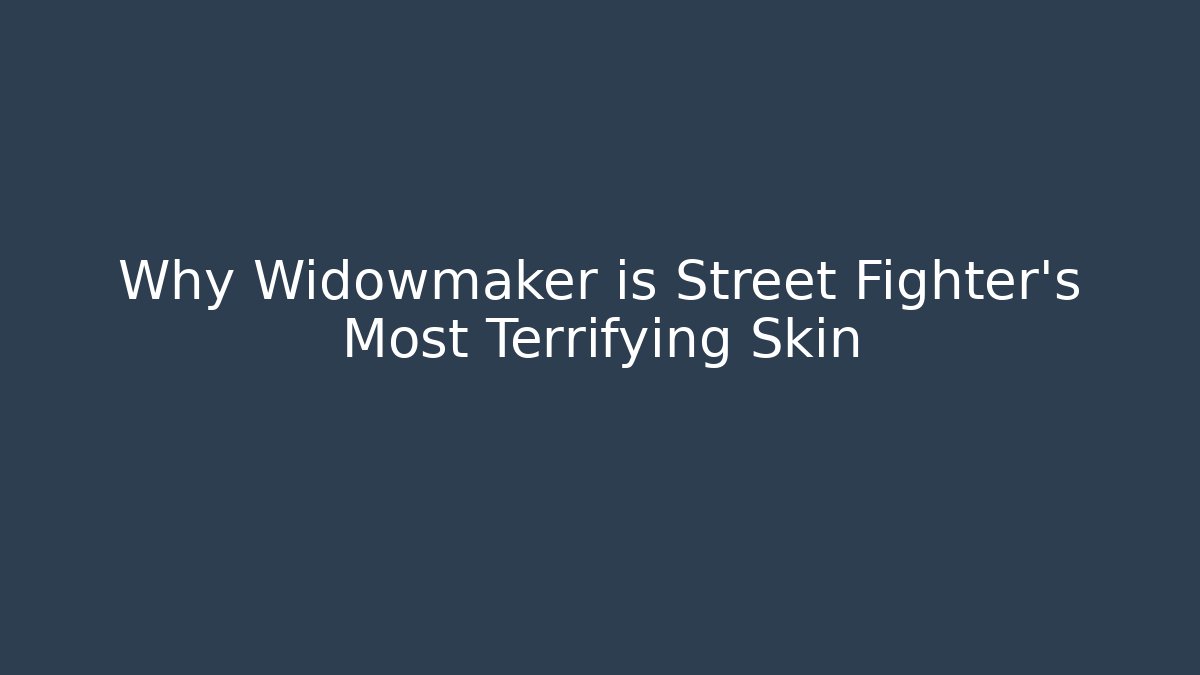 Why Widowmaker is Street Fighter's Most Terrifying Skin - Critter Realm
