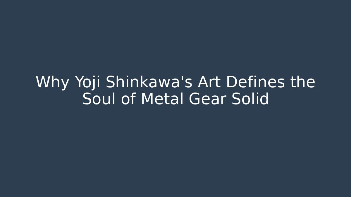Why Yoji Shinkawa's Art Defines the Soul of Metal Gear Solid - Critter Realm