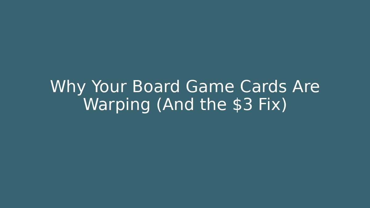 Why Your Board Game Cards Are Warping (And the $3 Fix)